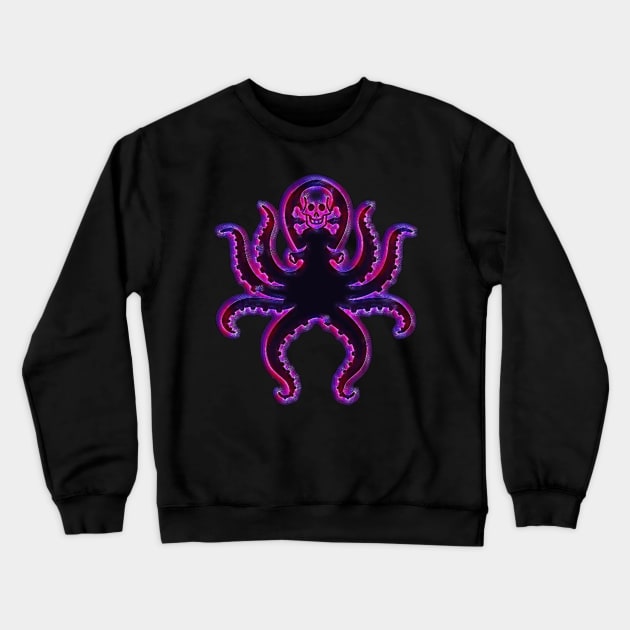 Purple Electric Octopus of Death Crewneck Sweatshirt by Muzehack